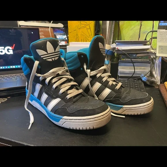 Adidas Mens size 12 retro vintage classic leather fashion Hightop sneakers - Picture 5 of 7